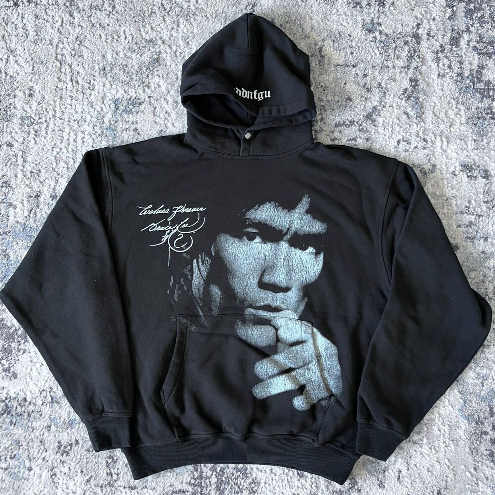 Darc Sport Bruce Lee “Don’t Think…Feel” Black Fleece Pullover Hoodie Men’s M